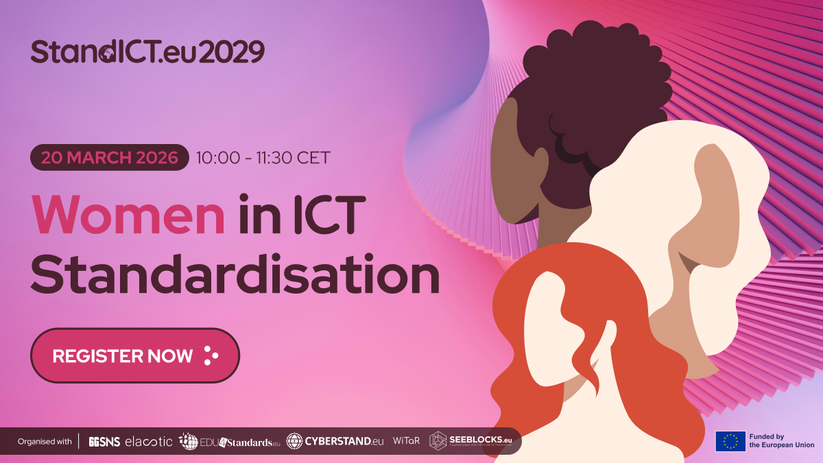 Baner: Webinar - Women in ICT Standardisation, 5th edition