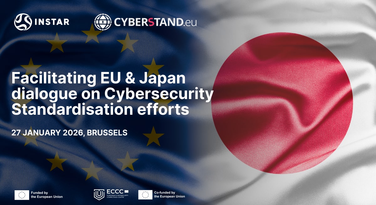 Baner: INSTAR and CYBERSTAND.eu - Facilitating EU & Japan dialogue on Cybersecurity Standardisation efforts